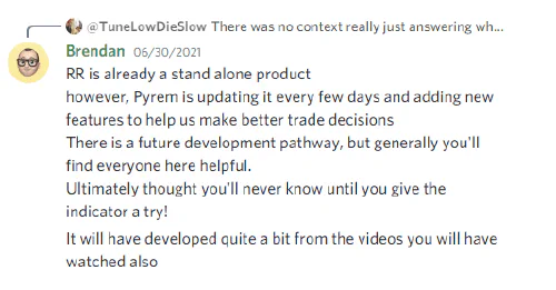 User testimonial from satisfied trader